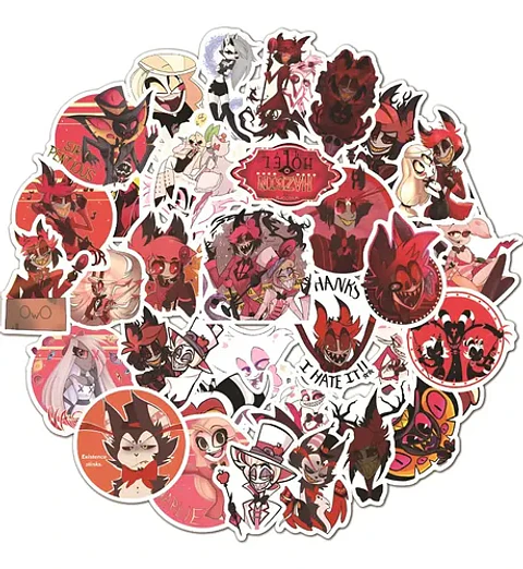 Hotel Hazbin - Set De 50 Stickers / Calcomanías