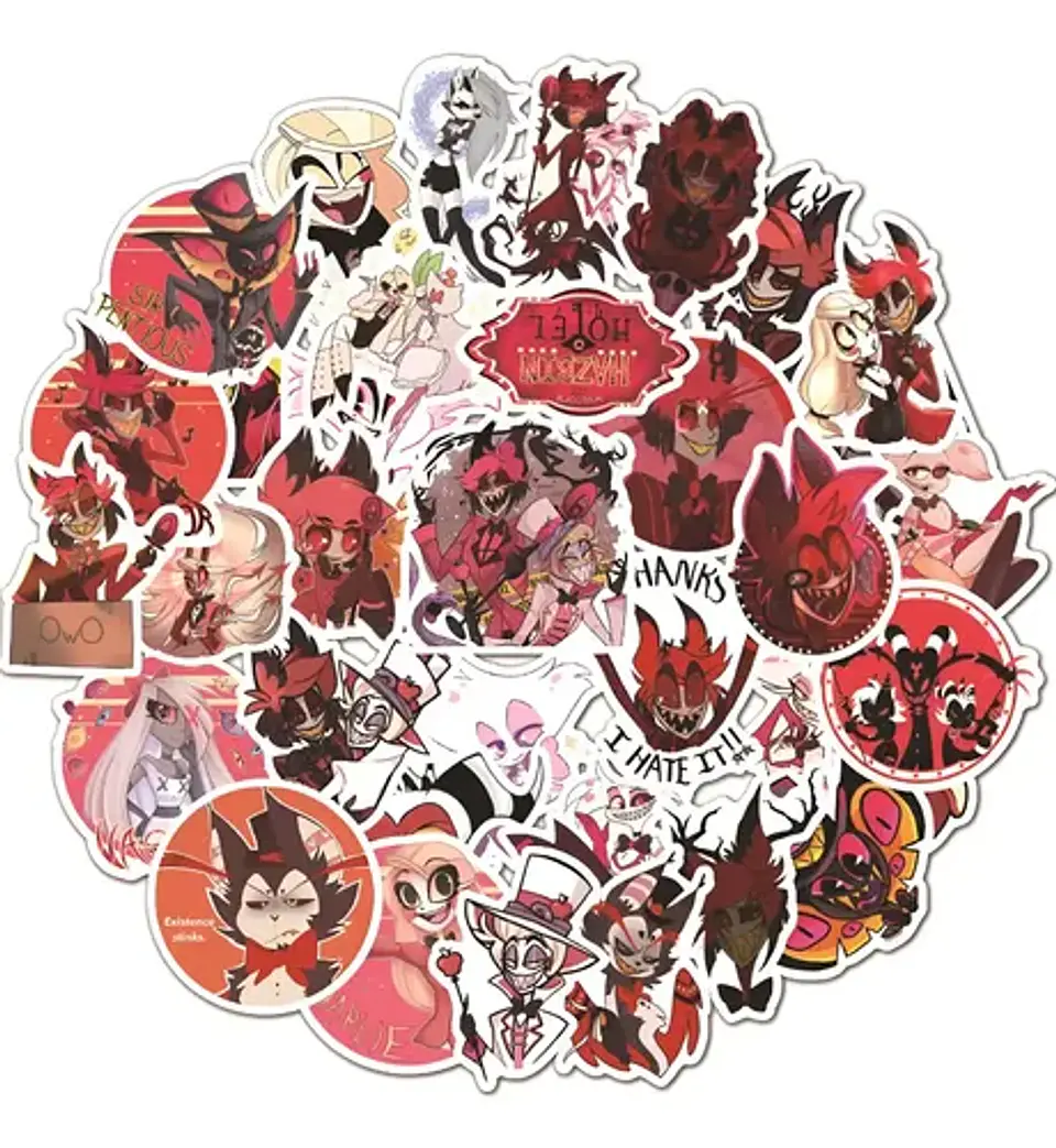 Hotel Hazbin - Set De 50 Stickers / Calcomanías 1