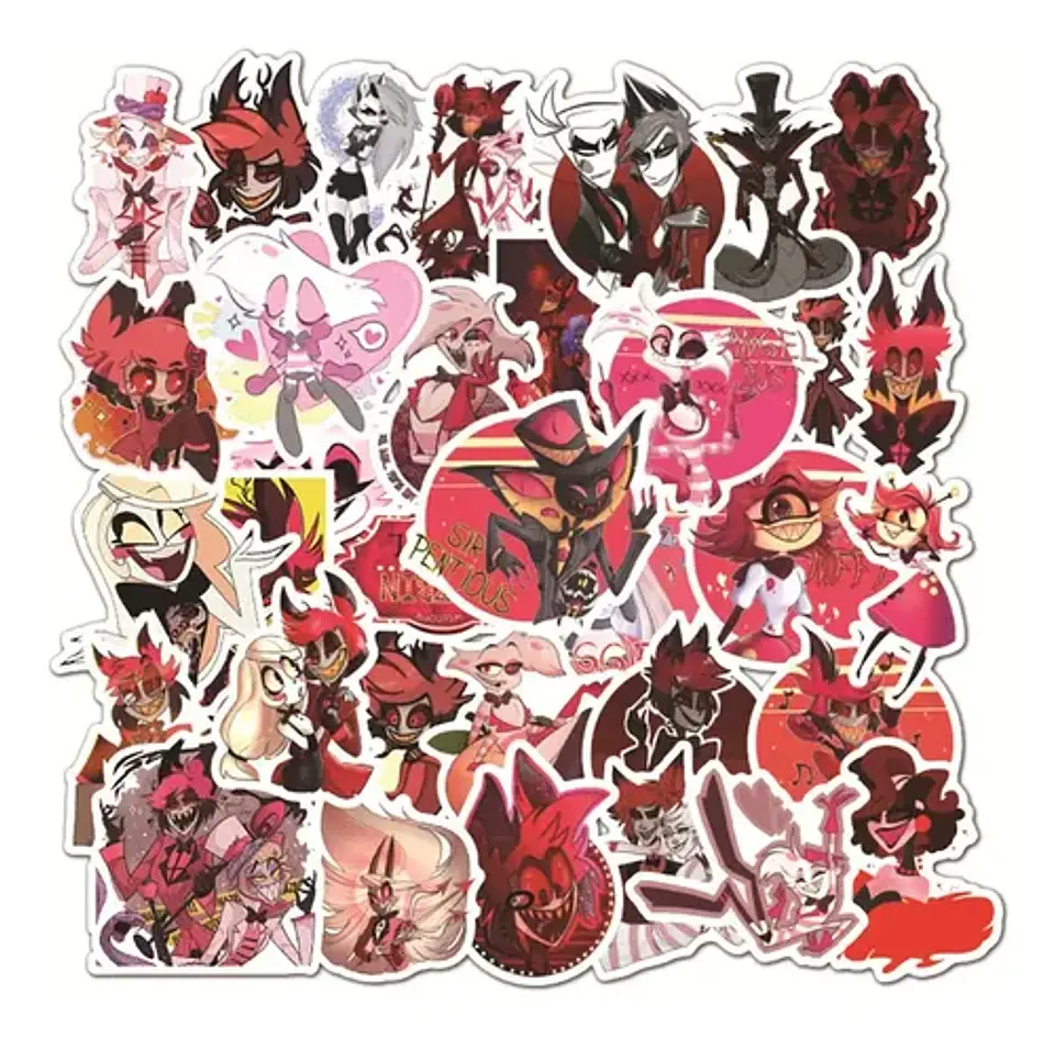 Hotel Hazbin - Set De 50 Stickers / Calcomanías 2