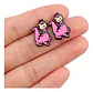 Aros Aretes Pendientes De Dino / Acero Quirúrgico - Miniatura 2