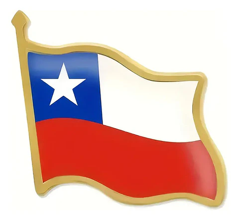 Pins De Chile / Bandera Chilena / Pines Metálicos (broches)