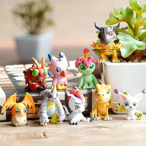 Set De 9 Figuritas De Digimon Adventure / Figuras De Acción