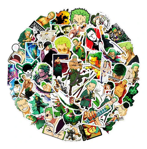Roronoa Zoro - Set De 50 Stickers / Calcomanías