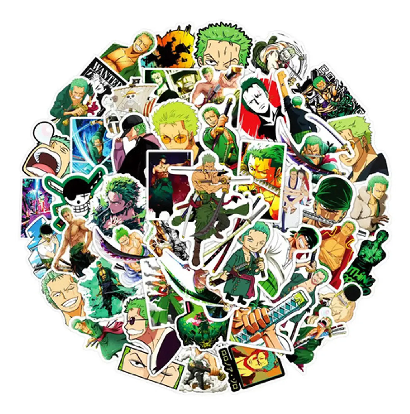 Roronoa Zoro - Set De 50 Stickers / Calcomanías 1