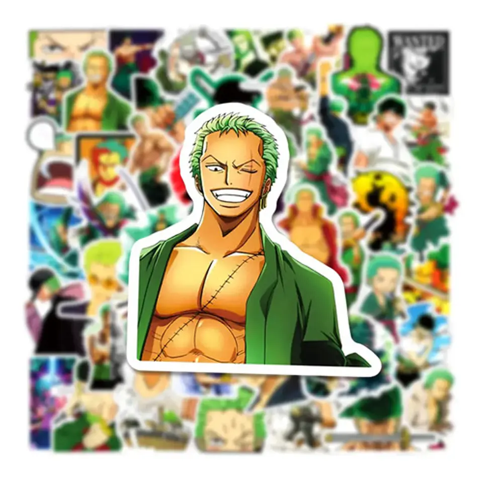 Roronoa Zoro - Set De 50 Stickers / Calcomanías 2