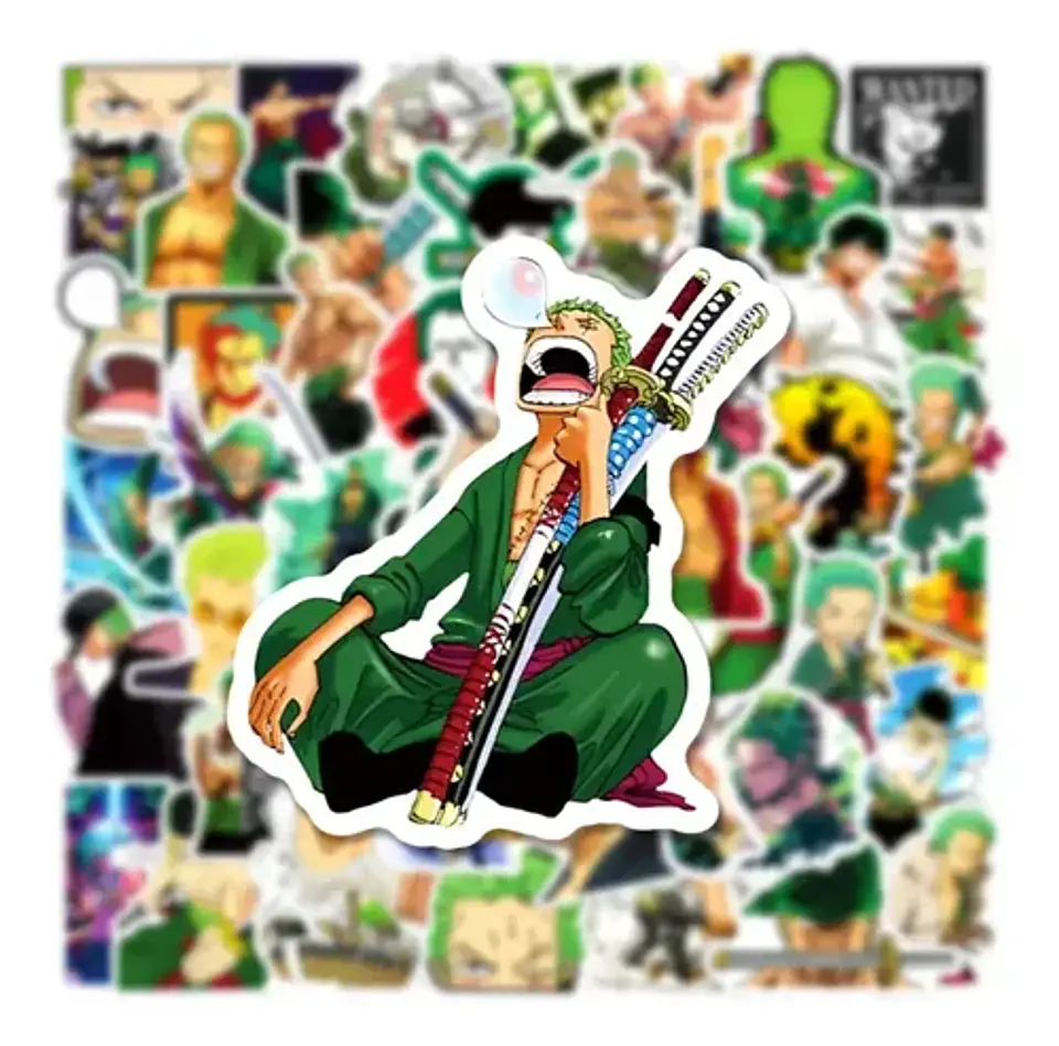 Roronoa Zoro - Set De 50 Stickers / Calcomanías 5