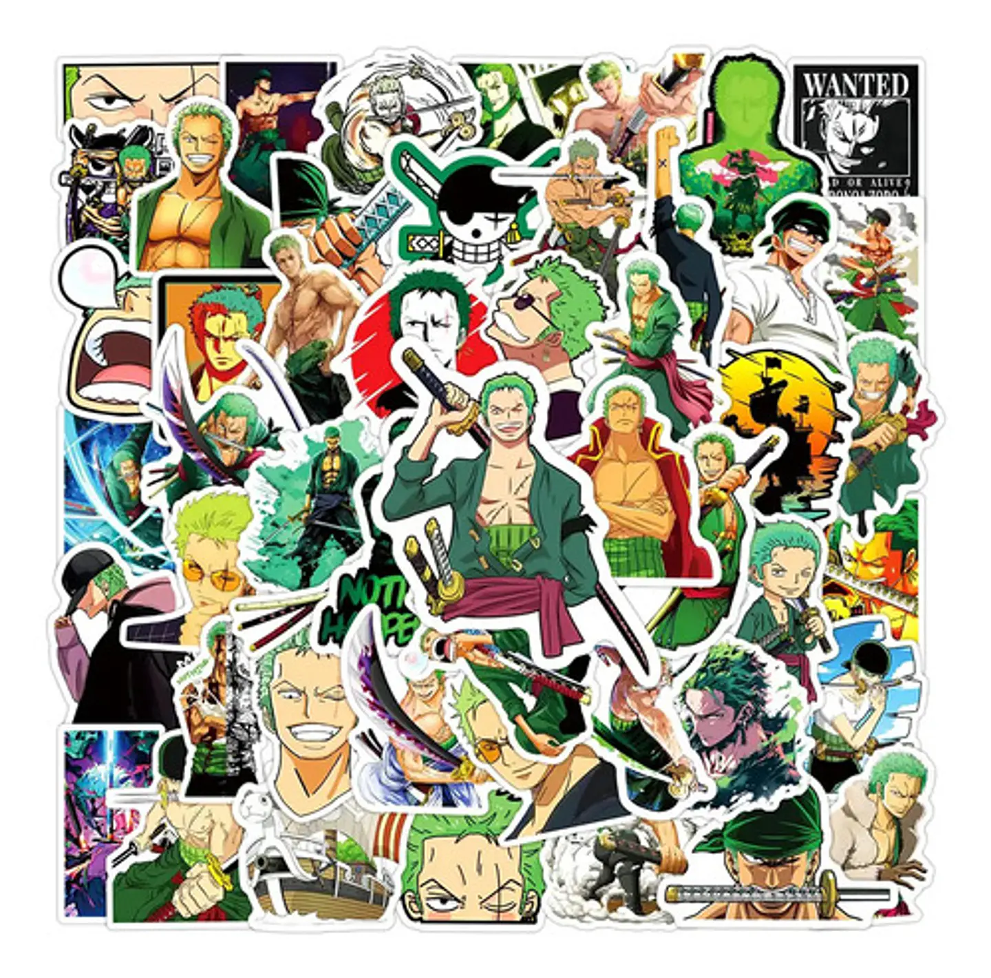 Roronoa Zoro - Set De 50 Stickers / Calcomanías 8