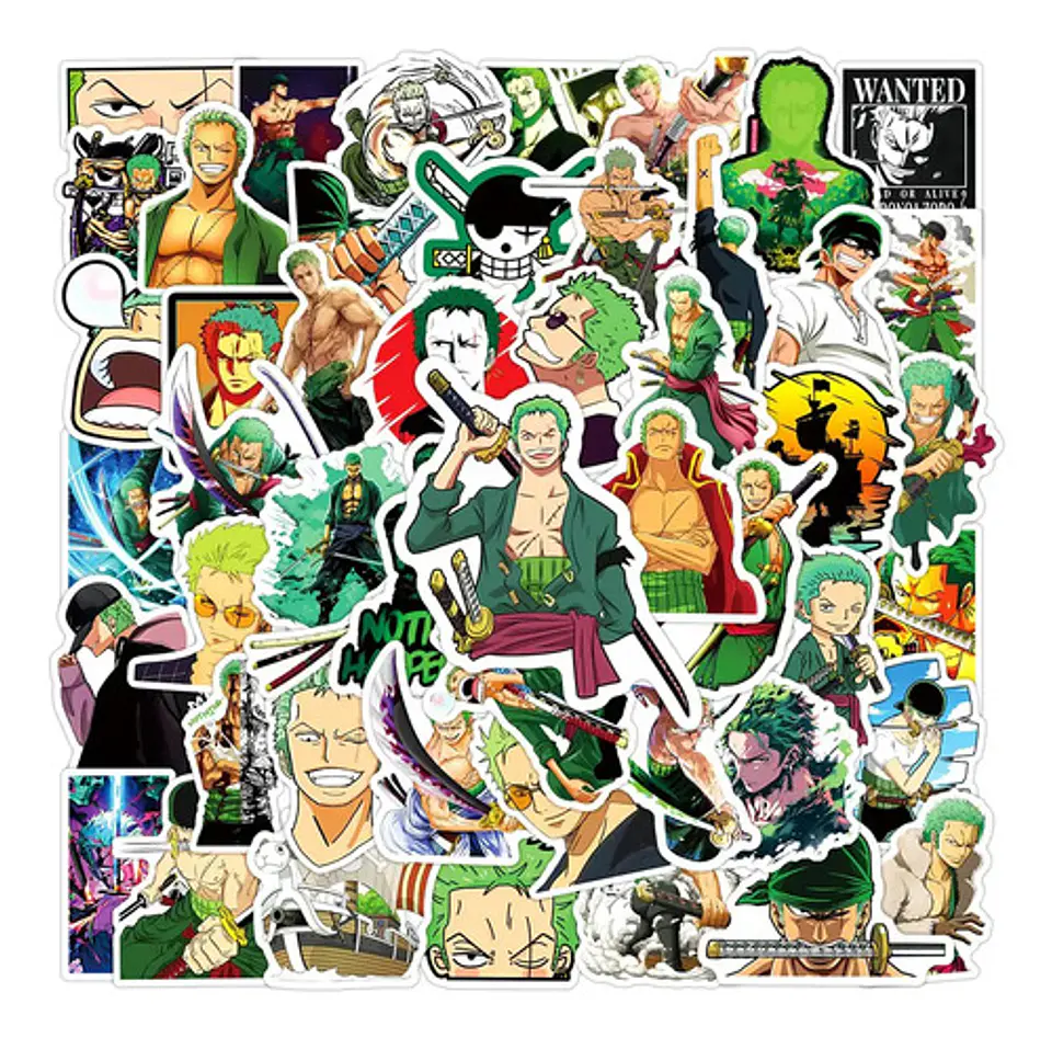 Roronoa Zoro - Set De 50 Stickers / Calcomanías 8