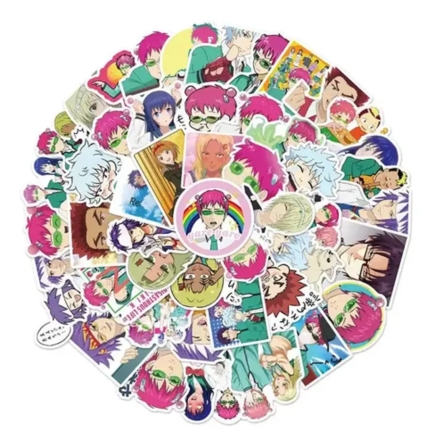 La Vida Desastrosa De Saiki K - Set De 50 Stickers Adhesivos 1
