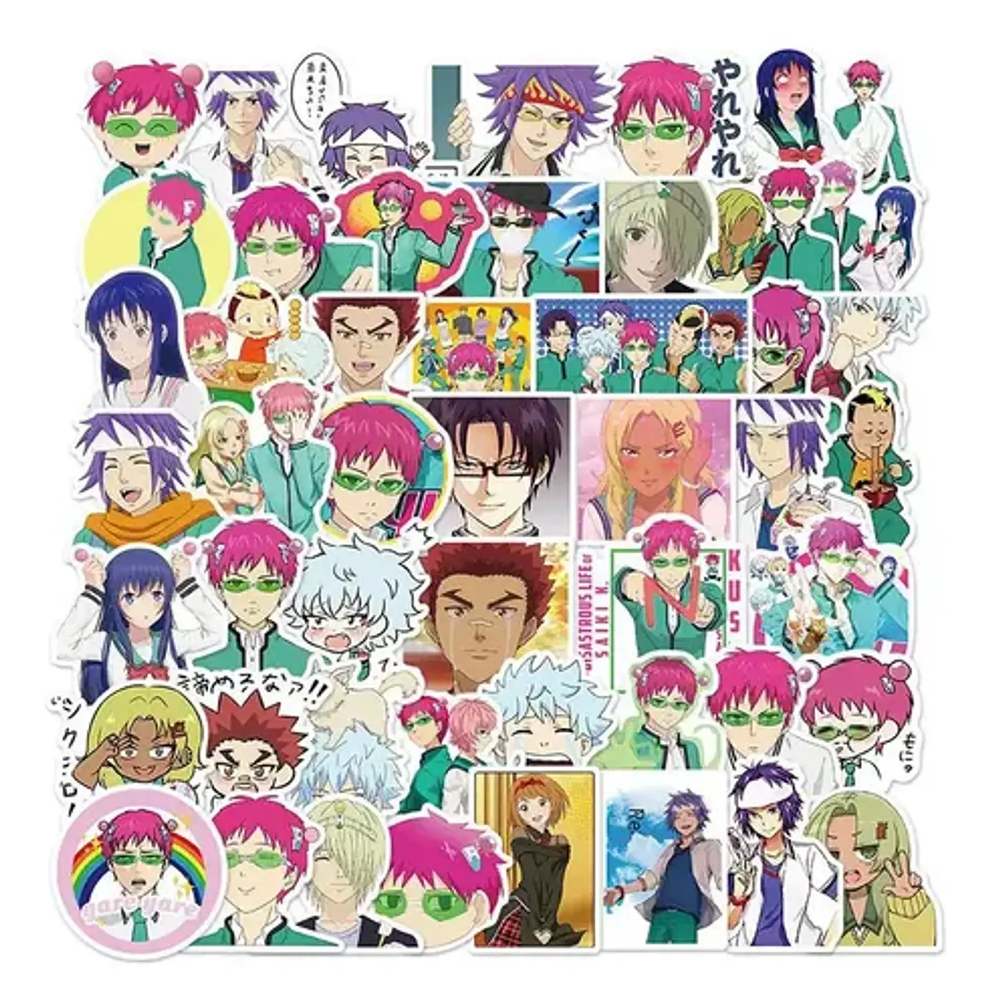 La Vida Desastrosa De Saiki K - Set De 50 Stickers Adhesivos 2