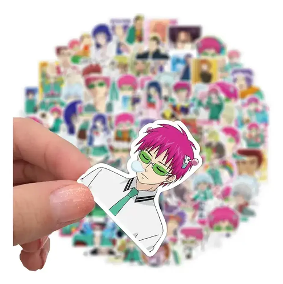 La Vida Desastrosa De Saiki K - Set De 50 Stickers Adhesivos 3