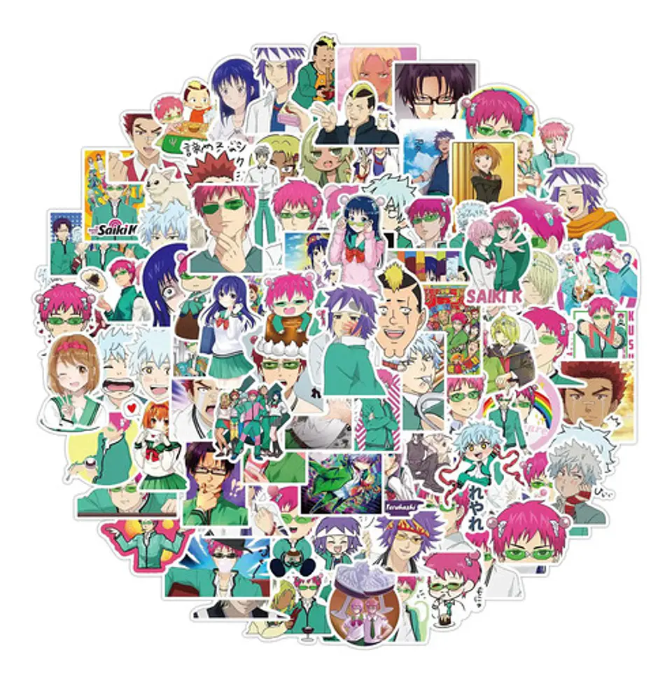 La Vida Desastrosa De Saiki K - Set De 50 Stickers Adhesivos 4