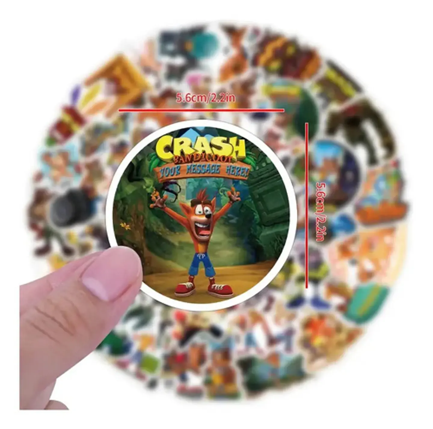 Crash Bandicoot - Set De 50 Stickers / Calcomanías 3
