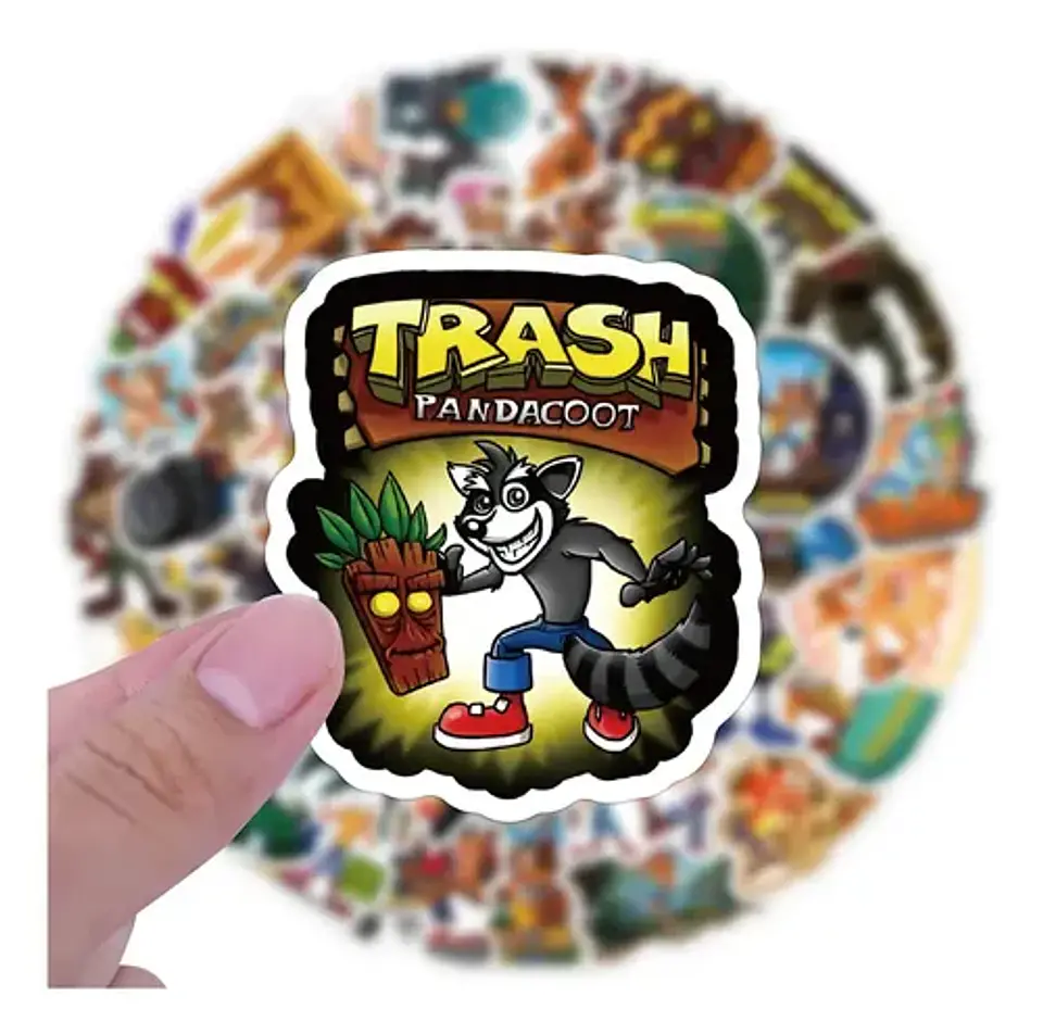 Crash Bandicoot - Set De 50 Stickers / Calcomanías 4