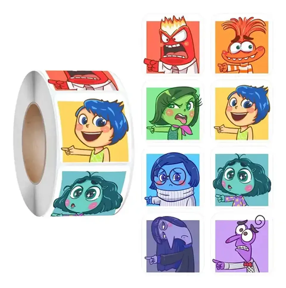 Intensamente 2 - Set De 500 Stickers / Rollo De Pegatinas 1