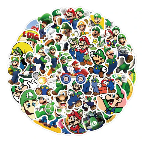 Luigi - Set De 50 Stickers / Calcomanías