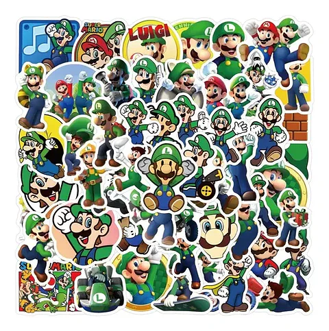 Luigi - Set De 50 Stickers / Calcomanías
