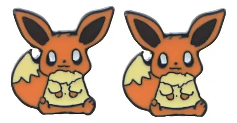 Aros Aretes Pendientes De Eevee / Acero Quirúrgico