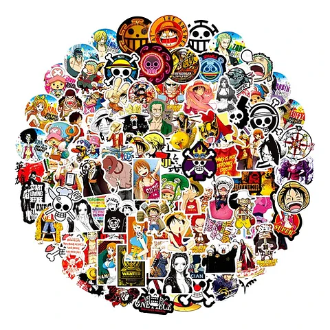 Set 100 Stickers De One Piece - Pegatinas / Calcomanías
