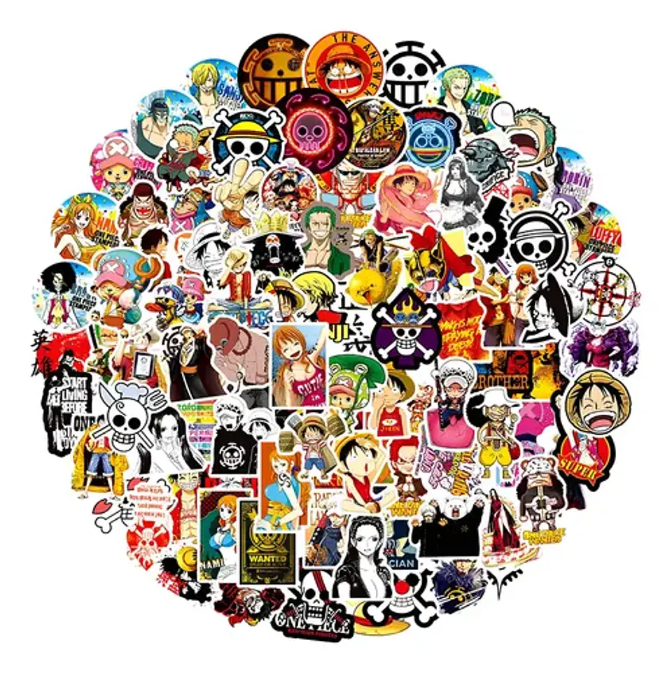 Set 100 Stickers De One Piece - Pegatinas / Calcomanías 1