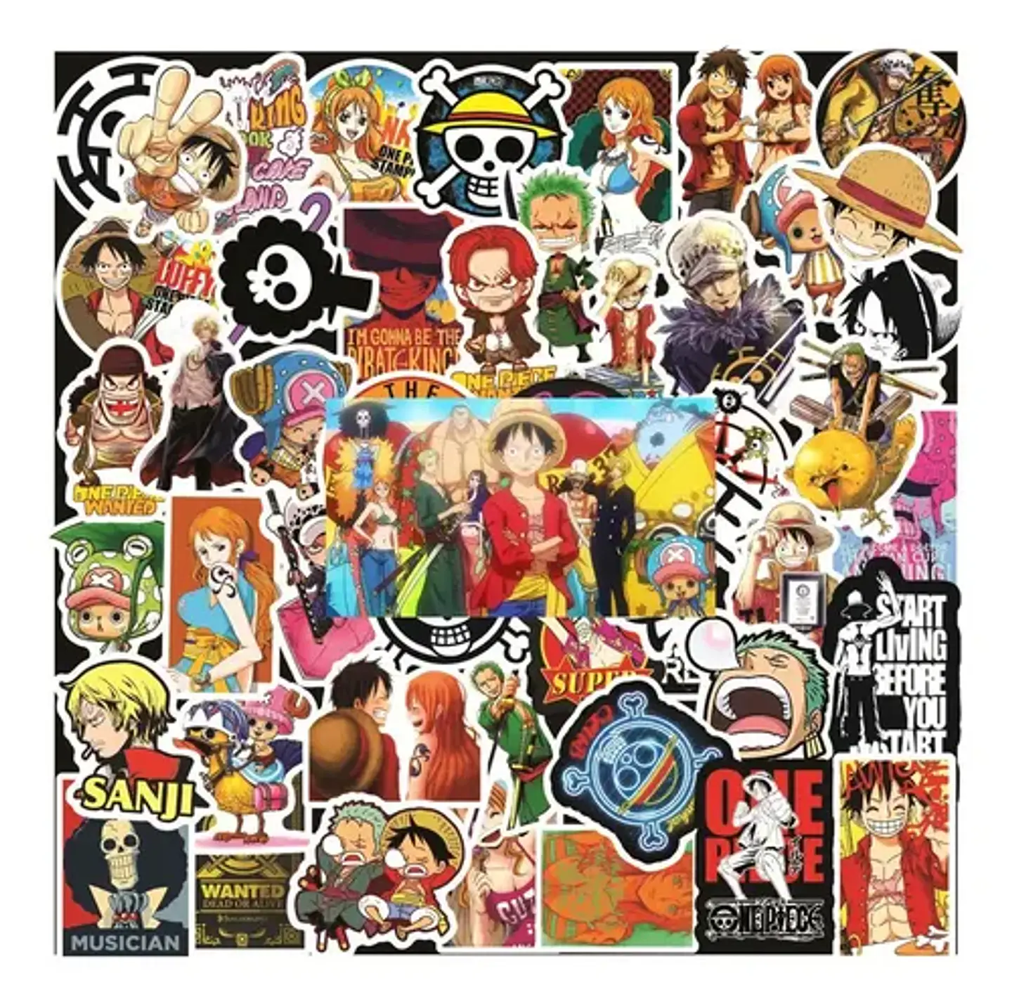 Set 100 Stickers De One Piece - Pegatinas / Calcomanías 5