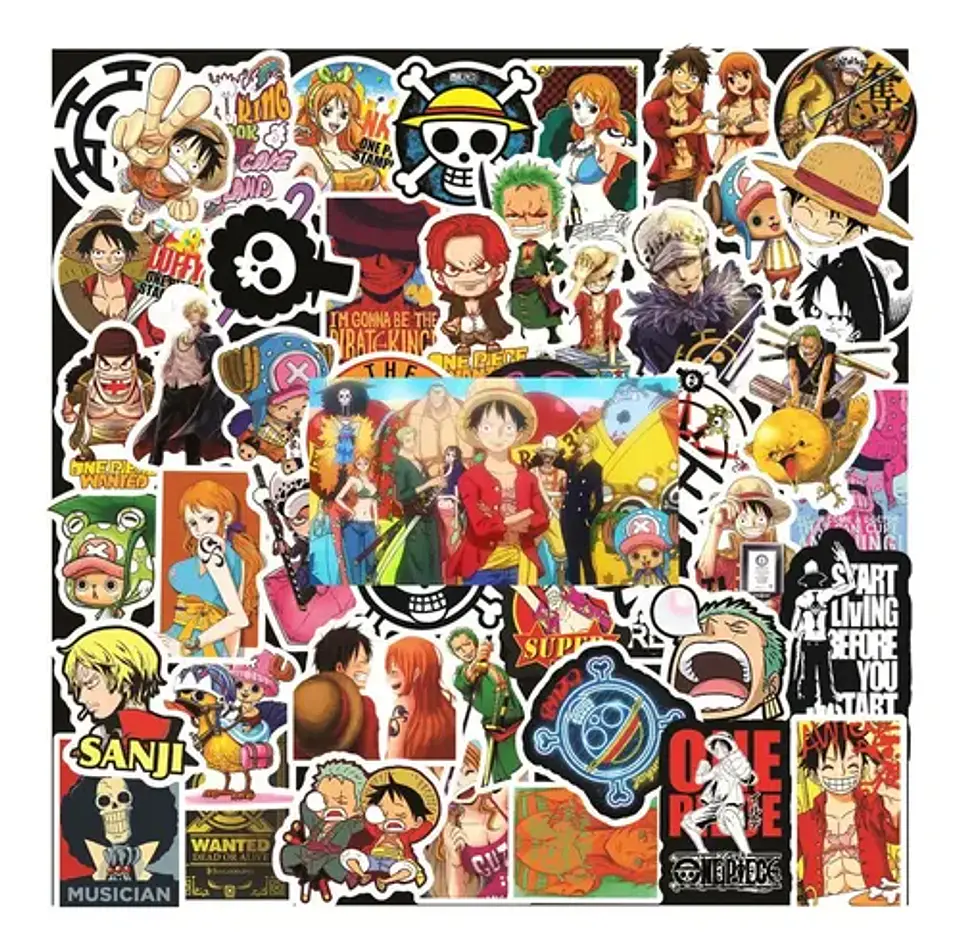 Set 100 Stickers De One Piece - Pegatinas / Calcomanías 5