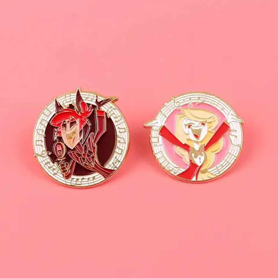 Pins De Alastor / Hazbin Hotel / Broches Metálicos (pines) 7