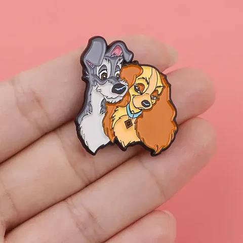 Pins De La Dama Y El Vagabundo / Broches Metálicos (pines)