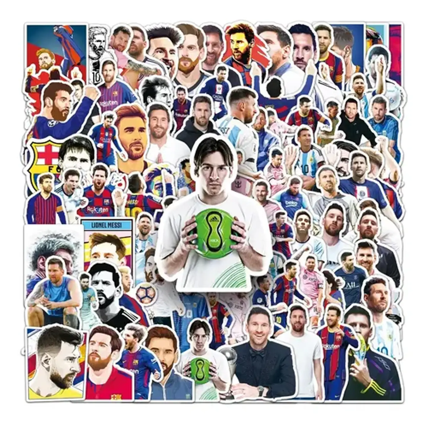 Set 100 Stickers De Lionel Messi - Pegatinas / Calcomanías 2