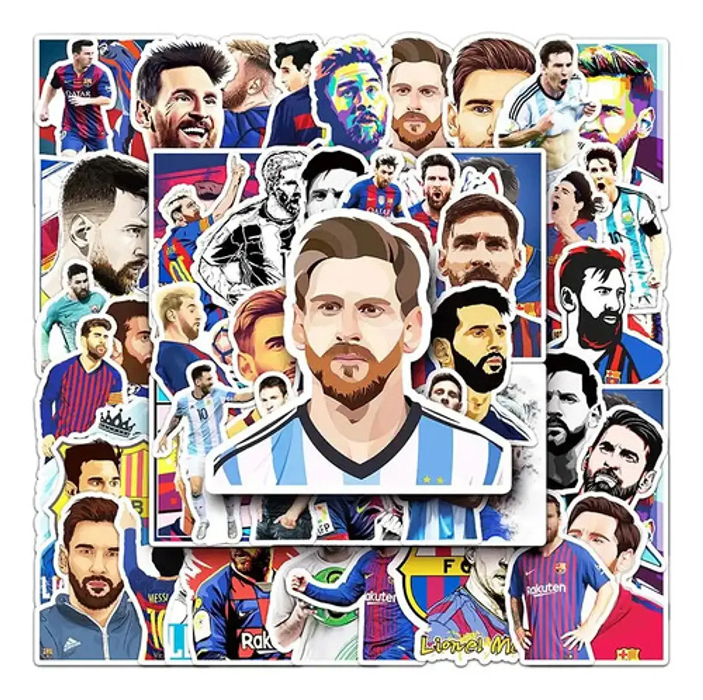 Set 100 Stickers De Lionel Messi - Pegatinas / Calcomanías 4