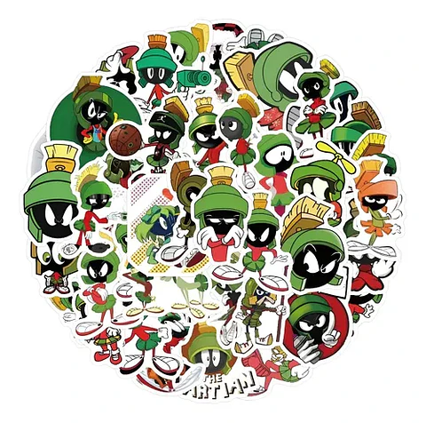 Marvin El Marciano - Set De 50 Stickers / Calcomanías