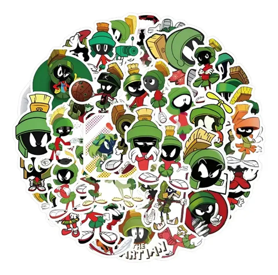 Marvin El Marciano - Set De 50 Stickers / Calcomanías 1