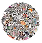 Mapache Kawaii - Set De 50 Stickers / Calcomanías - Miniatura 1