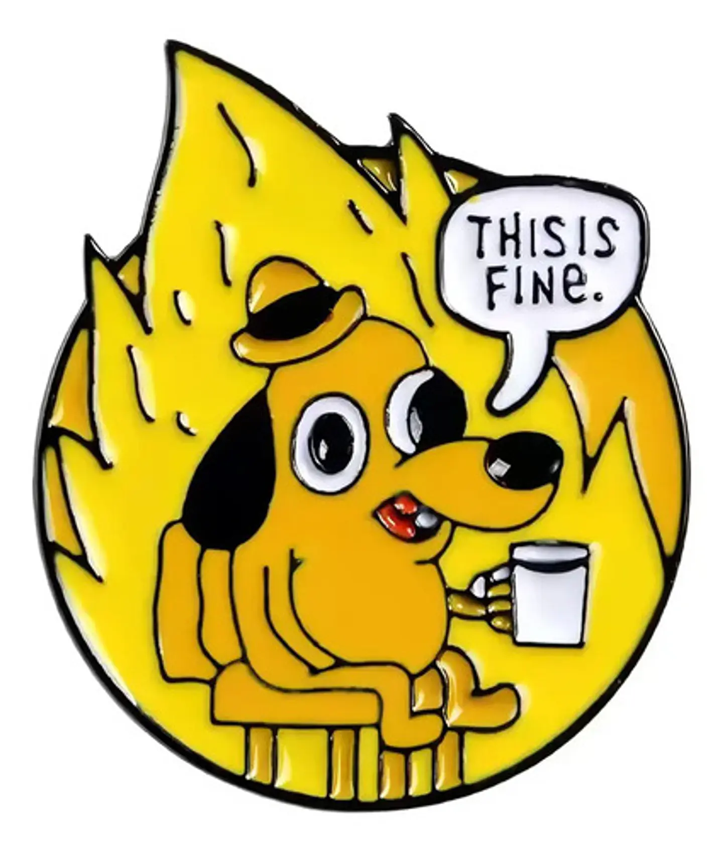 Pins De This Is Fine / This Is Fine / Broches Metálicos 5