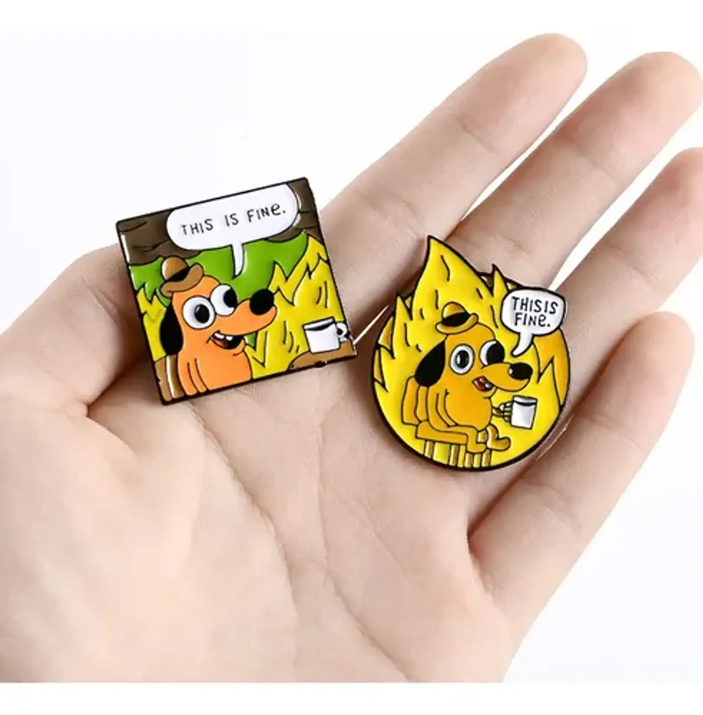 Pins De This Is Fine / This Is Fine / Broches Metálicos 6
