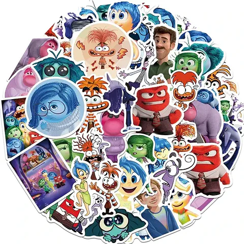 Set 100 Stickers De Intensamente 2 - Pegatinas / Calcomanías