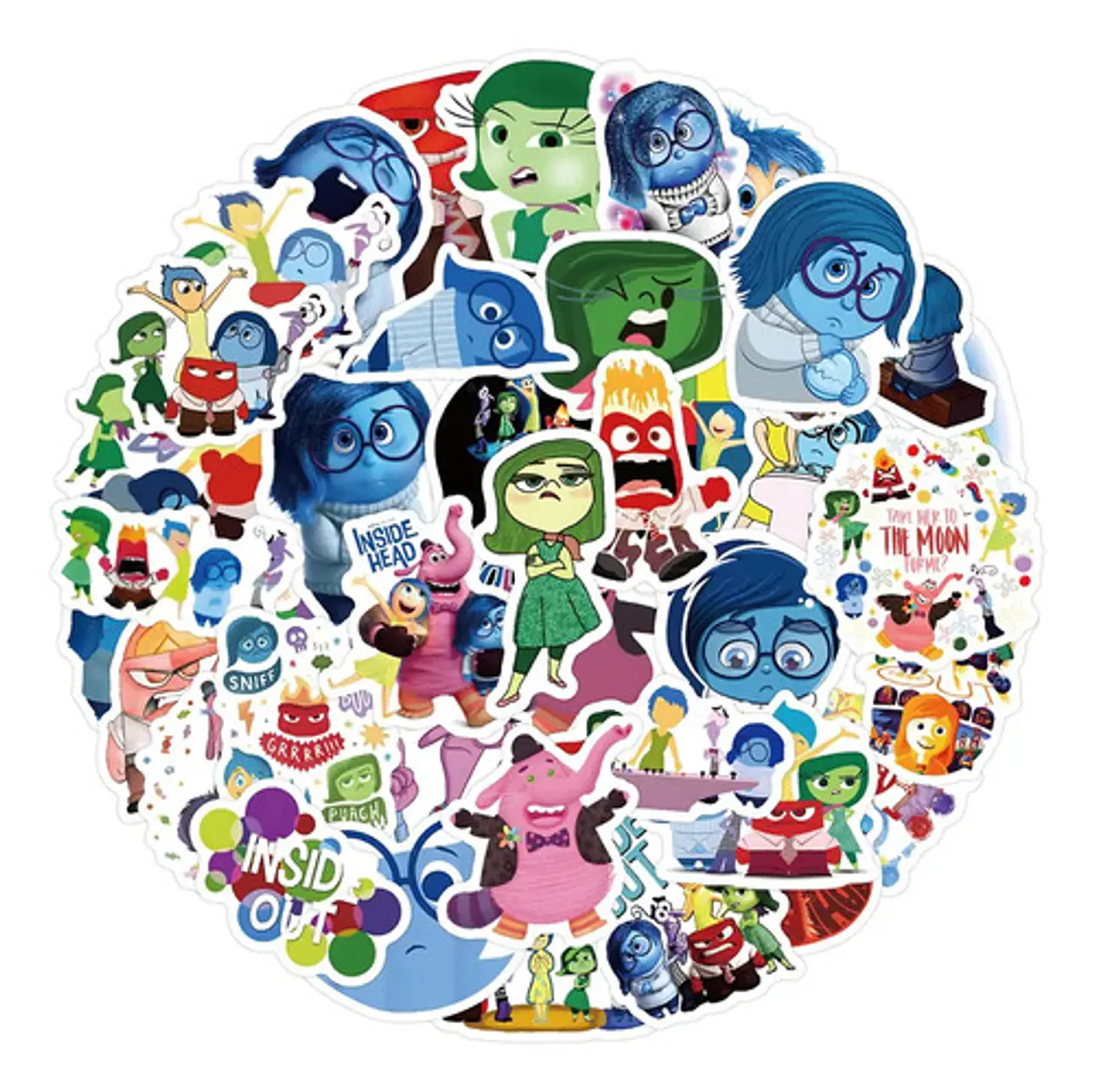 Set 100 Stickers De Intensamente 2 - Pegatinas / Calcomanías 2