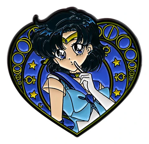 Pins De Sailor Mercury / Sailor Moon / Broches Metálicos