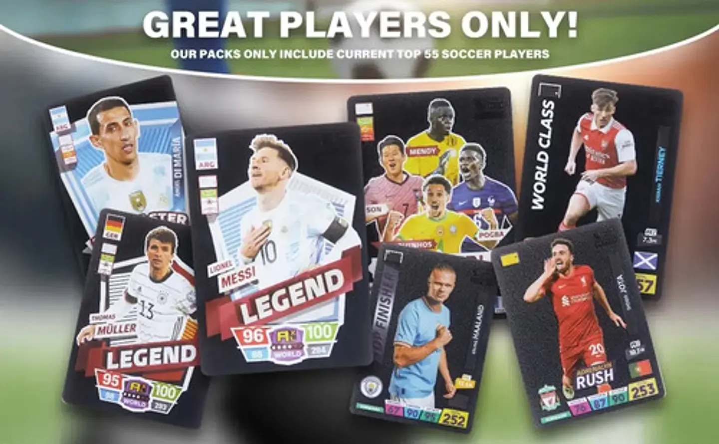 55 Cartas De Futbol De Super Estrellas Diseño Edición Black 3
