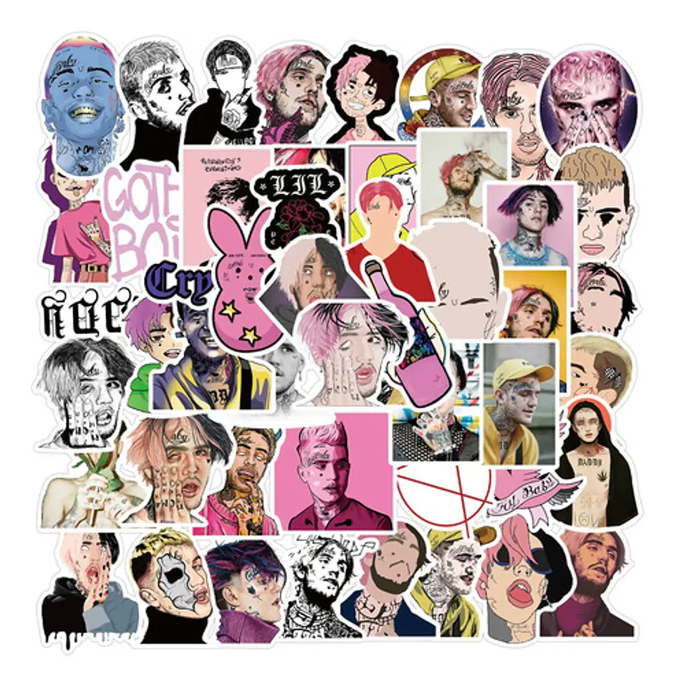 Lil Peep - Set De 50 Stickers / Calcomanías - Adhesivos 4