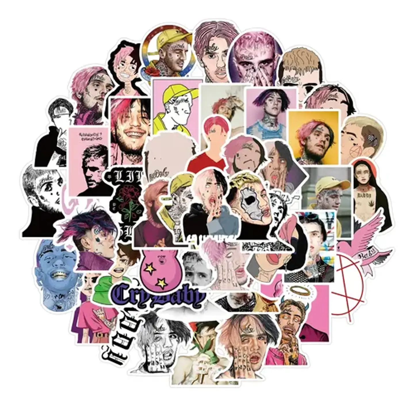 Lil Peep - Set De 50 Stickers / Calcomanías - Adhesivos 5
