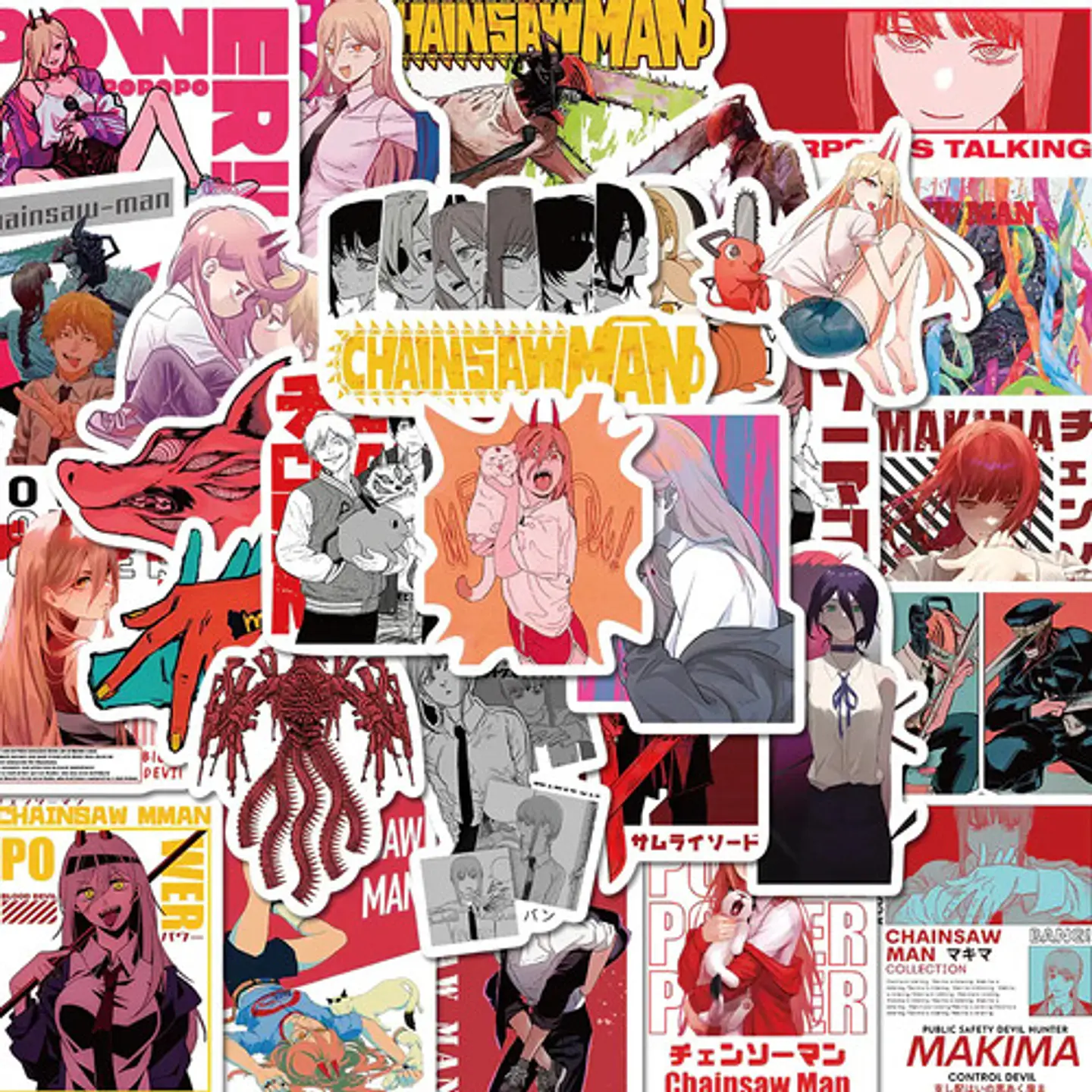Chainsaw Man - Set 50 Stickers / Calcomanías Autoadhesivas 2