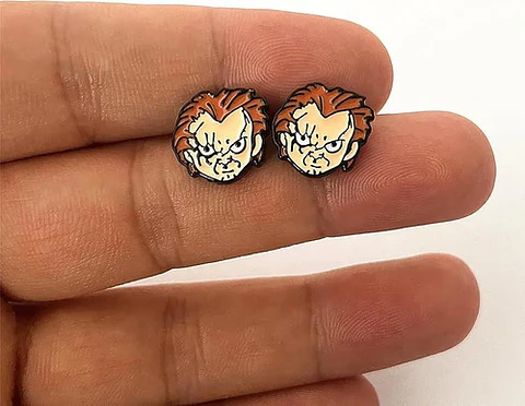 Aros Aretes Pendientes De  Chucky / Acero Quirúrgico