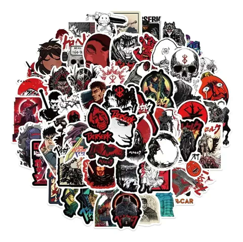 Berserk - Set De 50 Stickers / Calcomanías Autoadhesivas 1