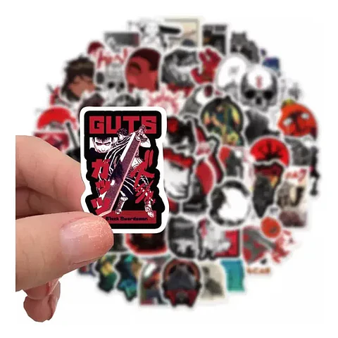 Berserk - Set De 50 Stickers / Calcomanías Autoadhesivas