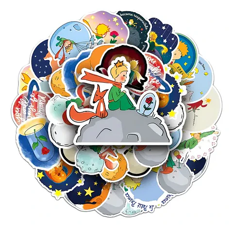 El Principito - Set 50 Stickers / Calcomanías Autoadhesivas
