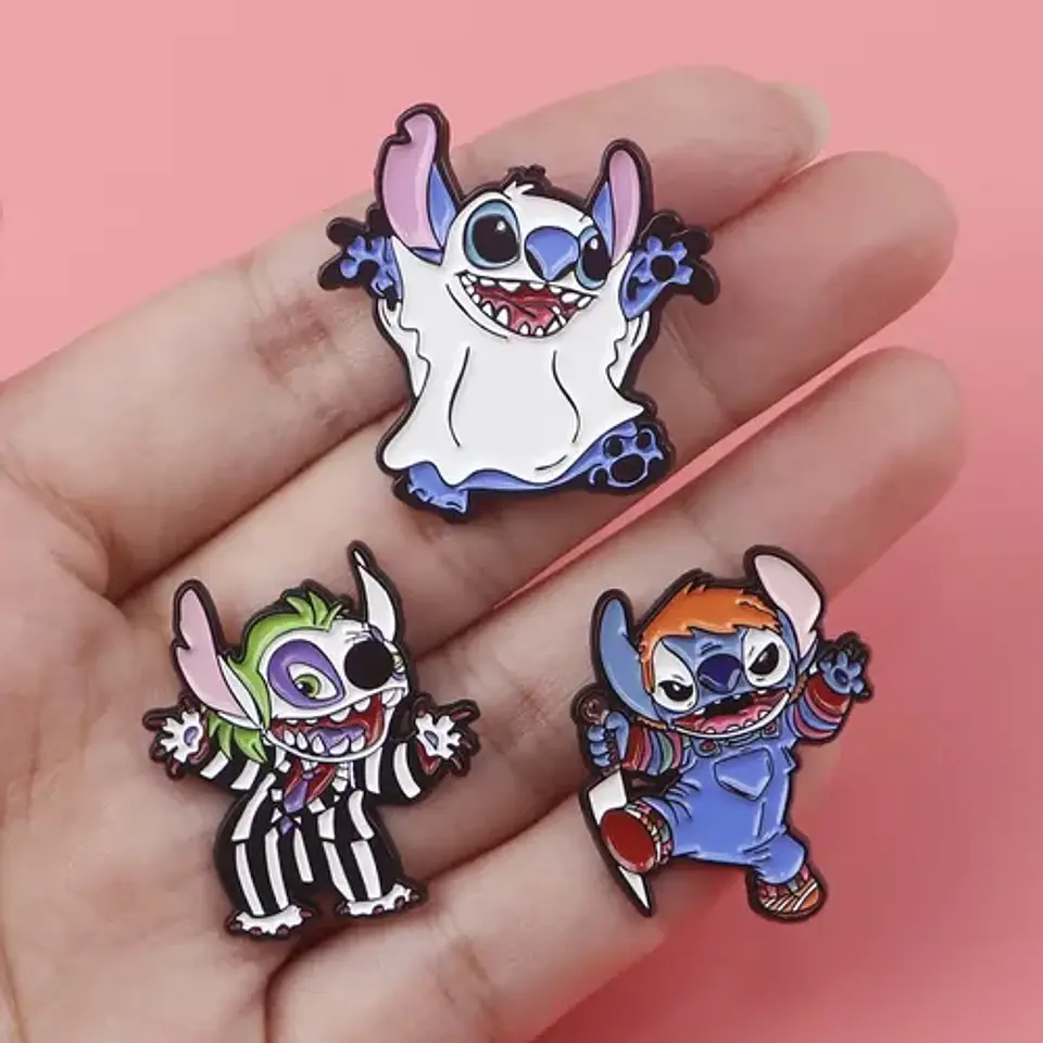 Pines De Stitch / De Pelicula / Pines Metálicos (broches) 8