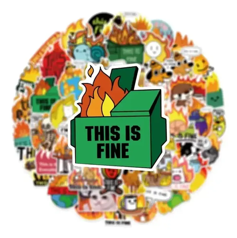 This Is Fine - Set 50 Stickers / Calcomanías Autoadhesivas 3