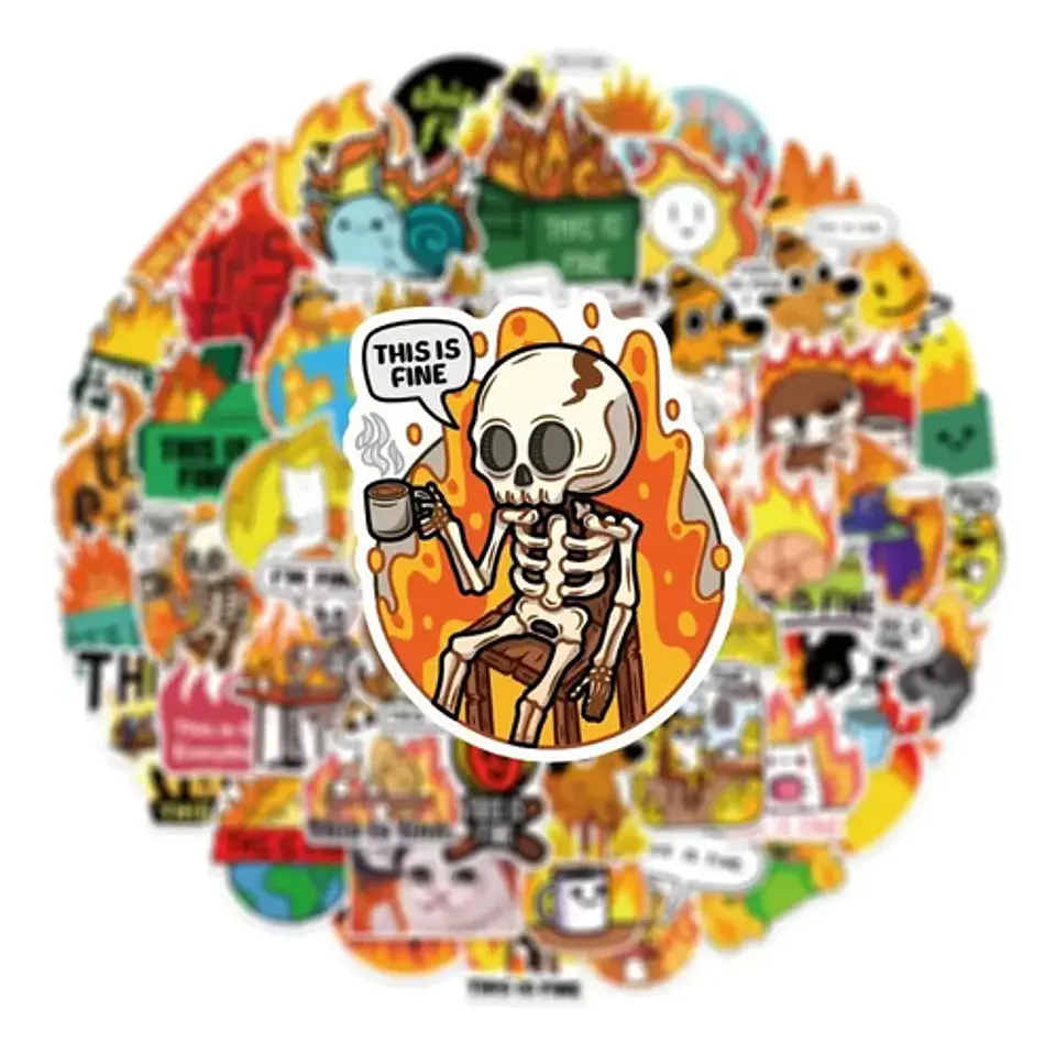 This Is Fine - Set 50 Stickers / Calcomanías Autoadhesivas 4