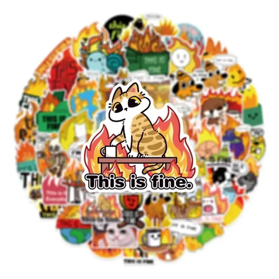 This Is Fine - Set 50 Stickers / Calcomanías Autoadhesivas 6